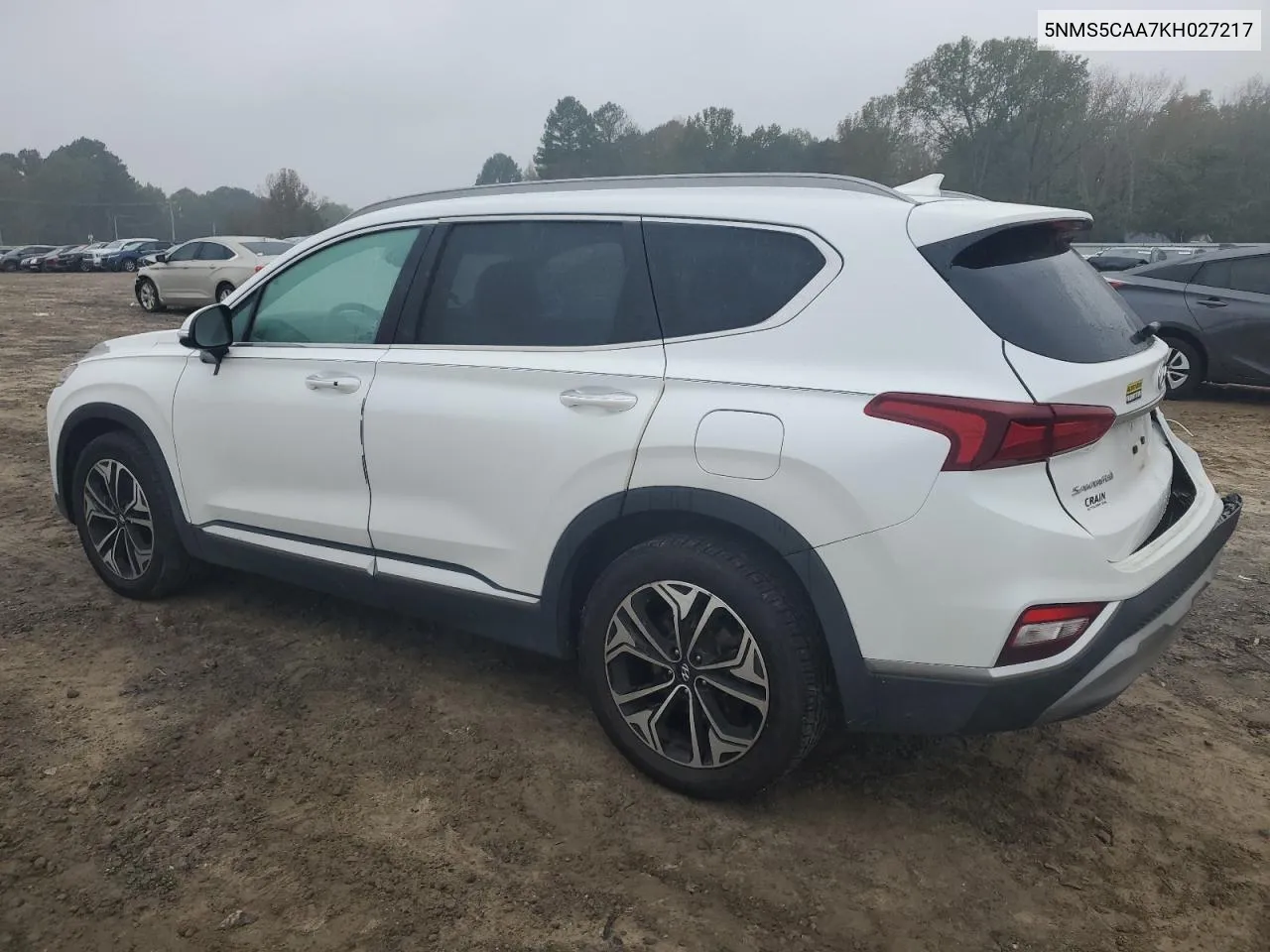 2019 Hyundai Santa Fe Limited VIN: 5NMS5CAA7KH027217 Lot: 80424754