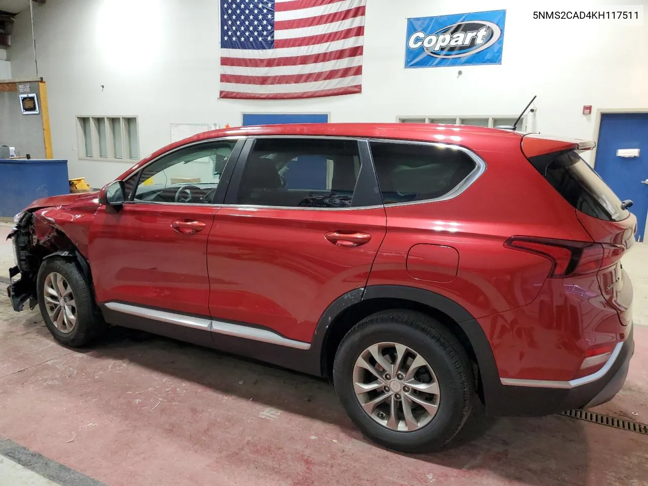 2019 Hyundai Santa Fe Se VIN: 5NMS2CAD4KH117511 Lot: 80953704