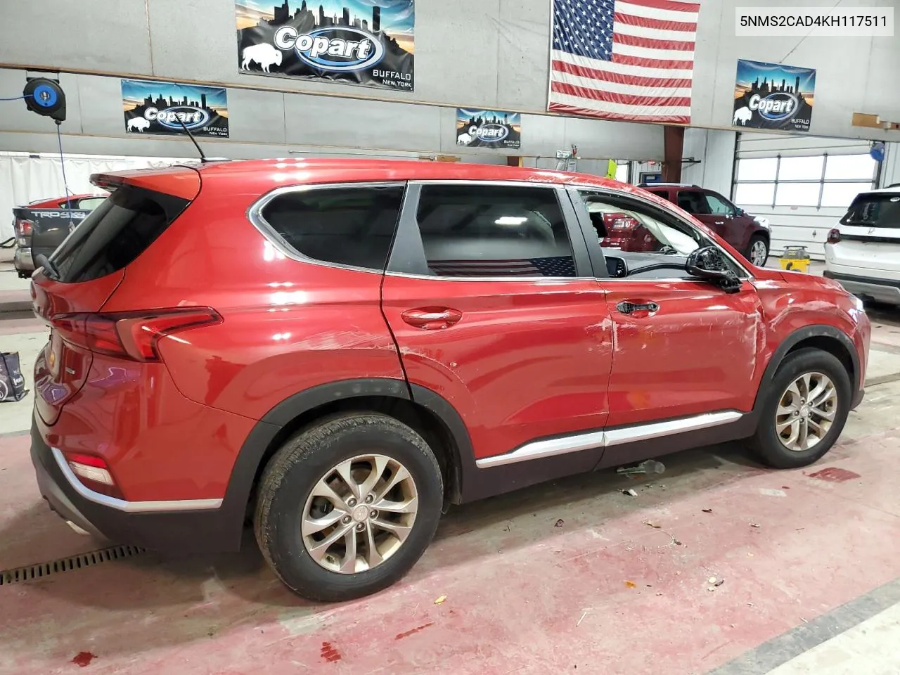 2019 Hyundai Santa Fe Se VIN: 5NMS2CAD4KH117511 Lot: 80953704