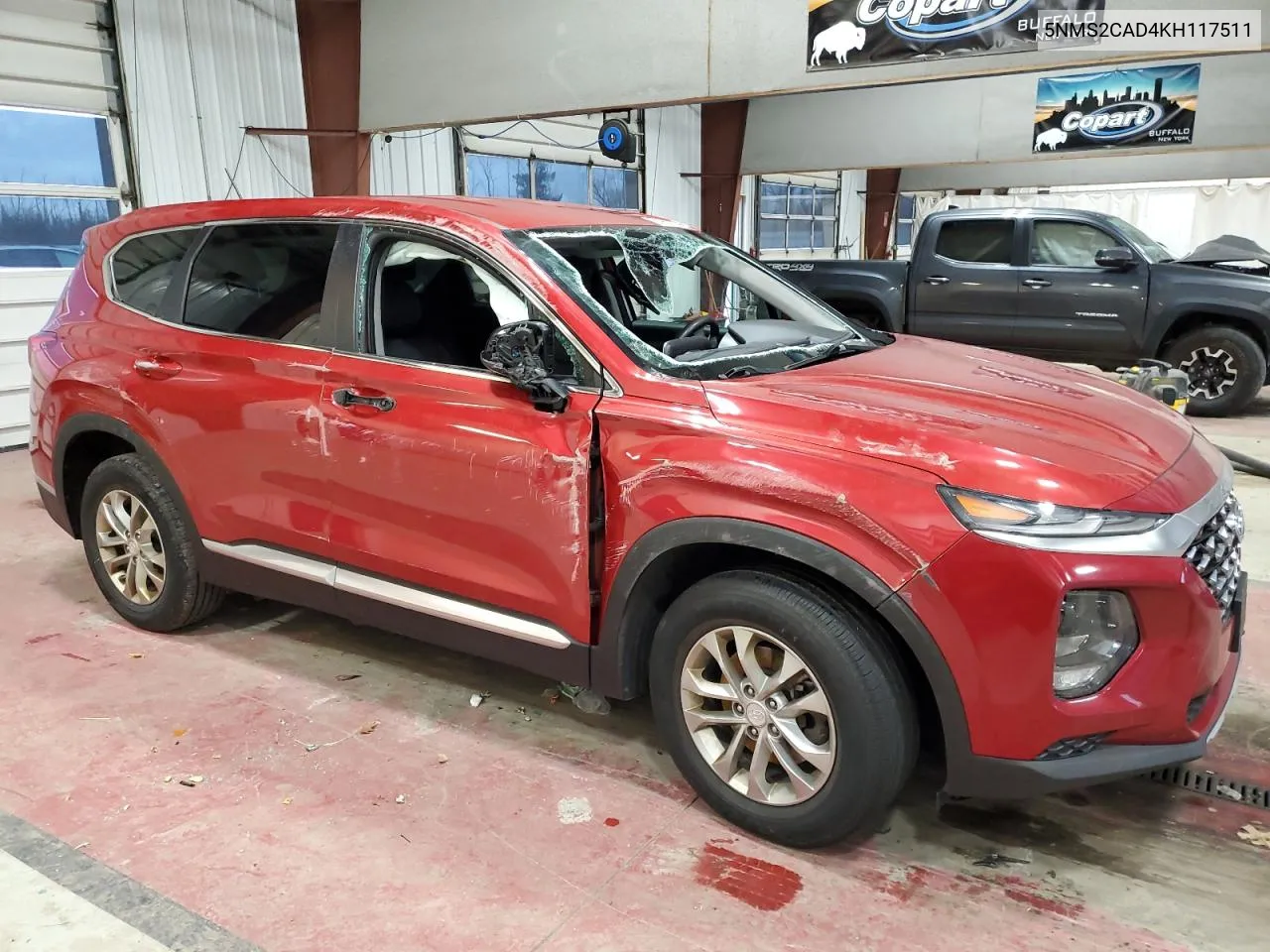 2019 Hyundai Santa Fe Se VIN: 5NMS2CAD4KH117511 Lot: 80953704