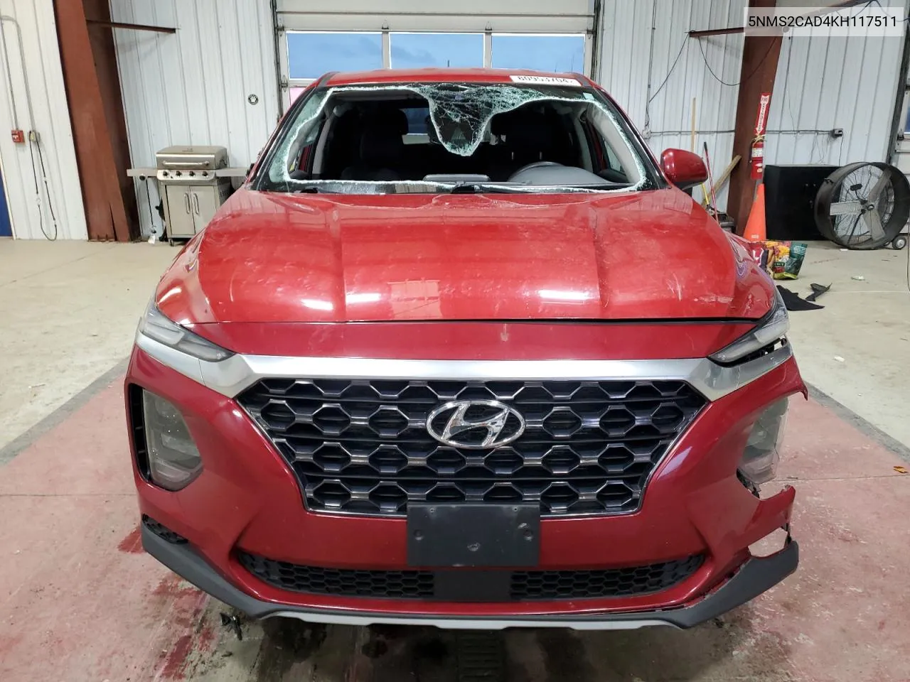 2019 Hyundai Santa Fe Se VIN: 5NMS2CAD4KH117511 Lot: 80953704