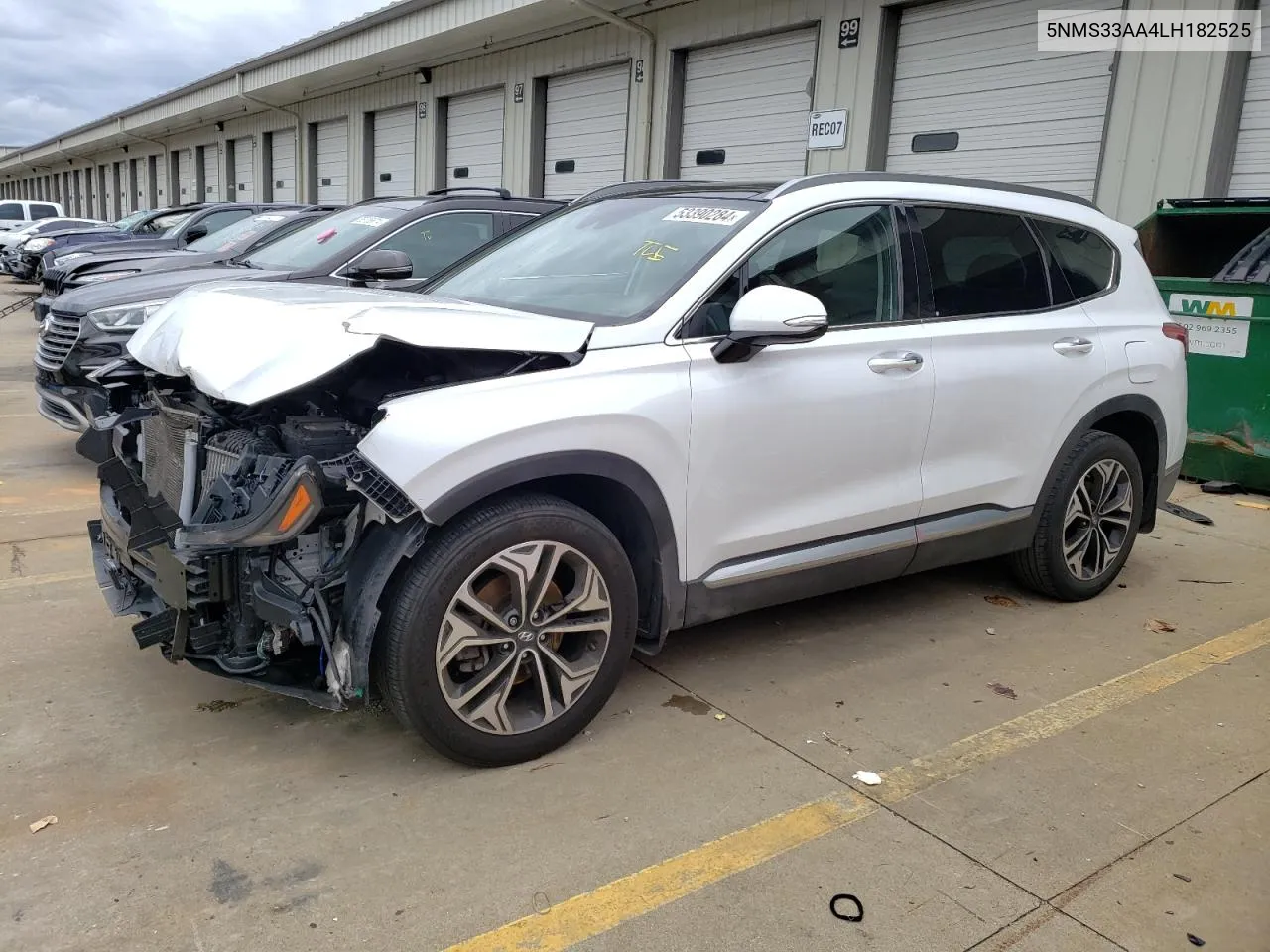 2020 Hyundai Santa Fe Sel VIN: 5NMS33AA4LH182525 Lot: 53390284