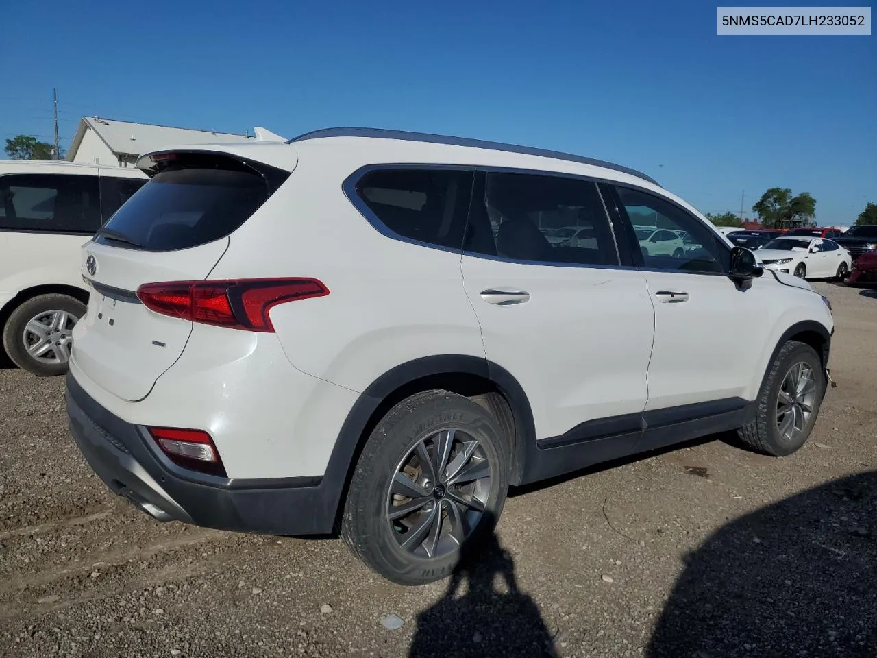 2020 Hyundai Santa Fe Limited VIN: 5NMS5CAD7LH233052 Lot: 56385674