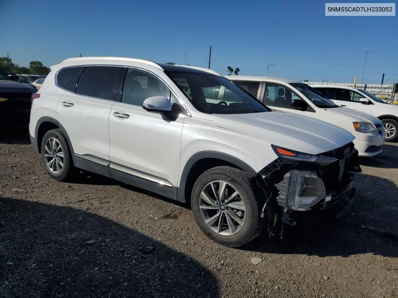 2020 Hyundai Santa Fe Limited VIN: 5NMS5CAD7LH233052 Lot: 56385674