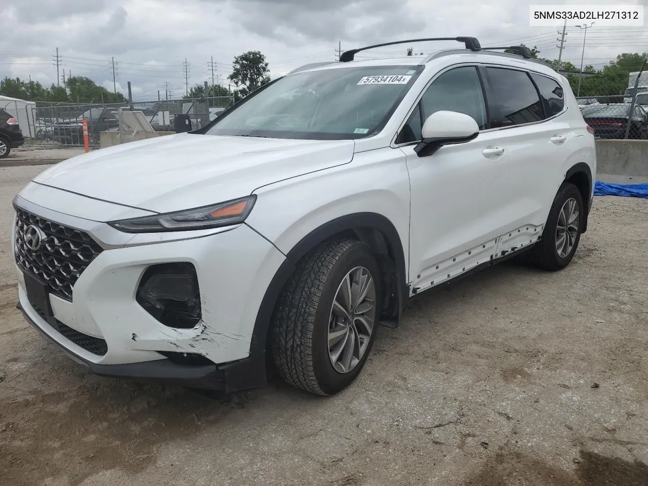 2020 Hyundai Santa Fe Sel VIN: 5NMS33AD2LH271312 Lot: 57934104