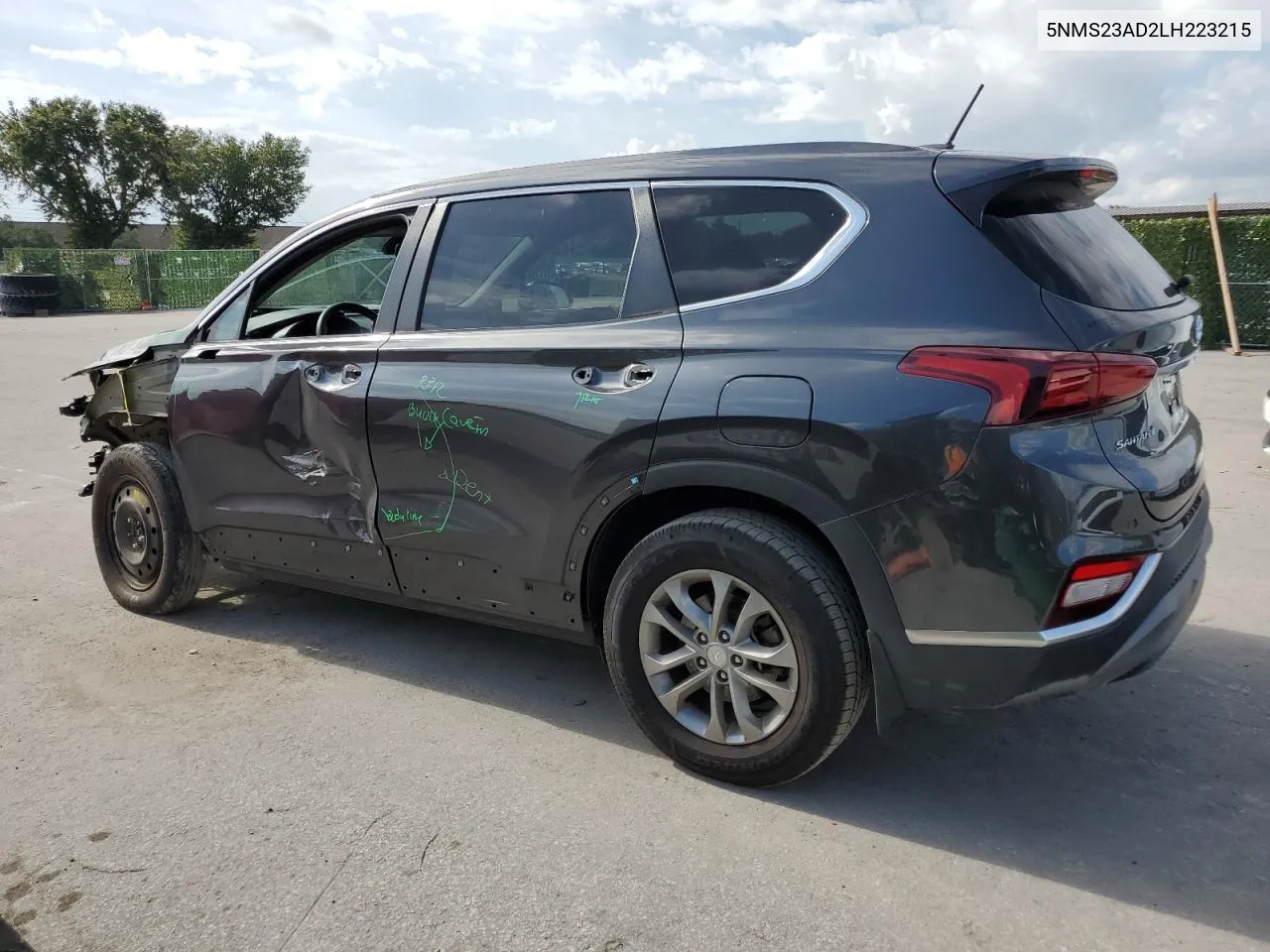 2020 Hyundai Santa Fe Se VIN: 5NMS23AD2LH223215 Lot: 59473834