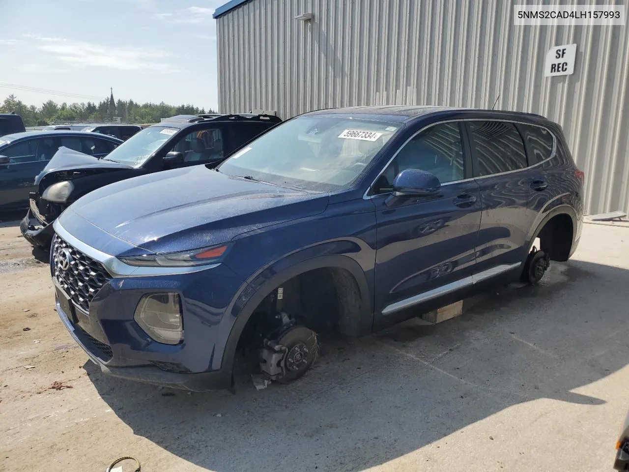 2020 Hyundai Santa Fe Se VIN: 5NMS2CAD4LH157993 Lot: 59667334