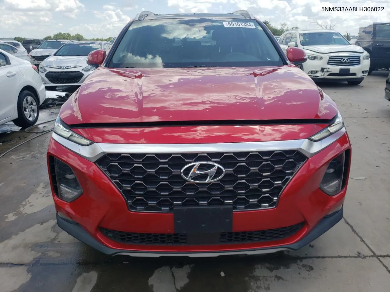 2020 Hyundai Santa Fe Sel VIN: 5NMS33AA8LH306022 Lot: 60161304