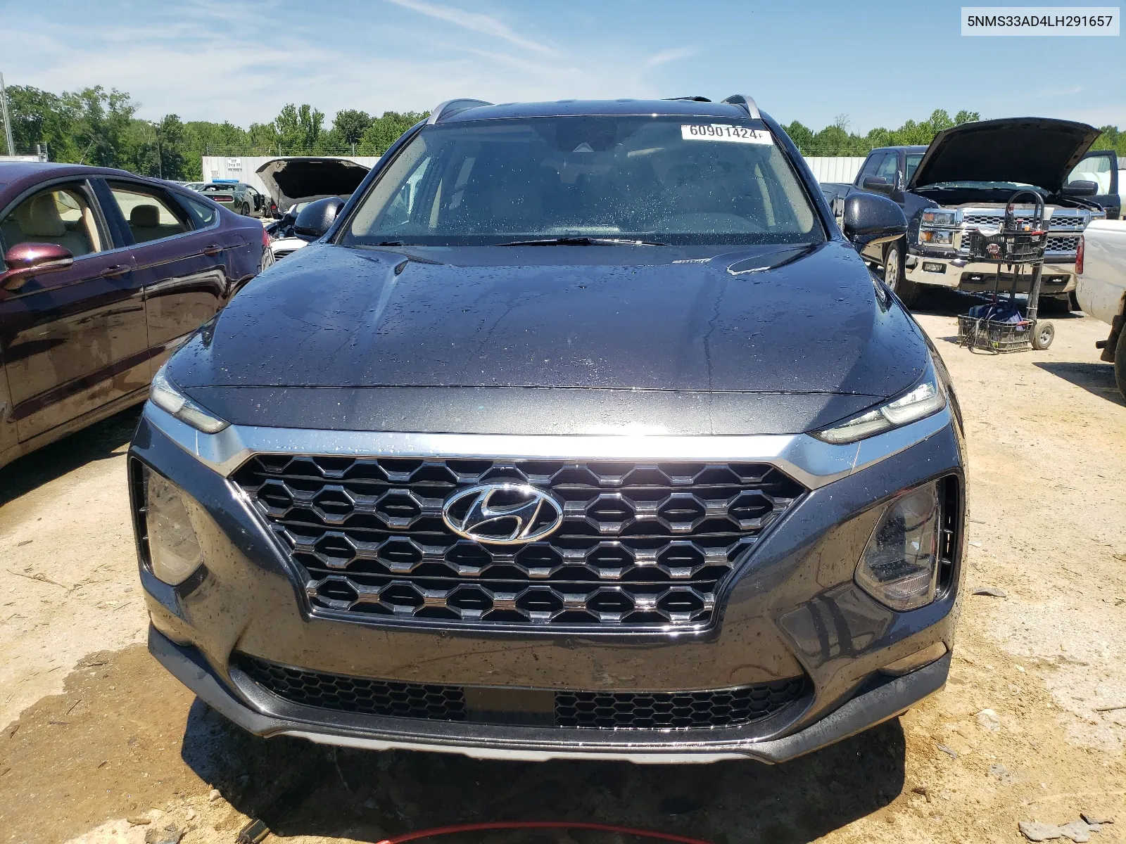 2020 Hyundai Santa Fe Sel VIN: 5NMS33AD4LH291657 Lot: 60901424