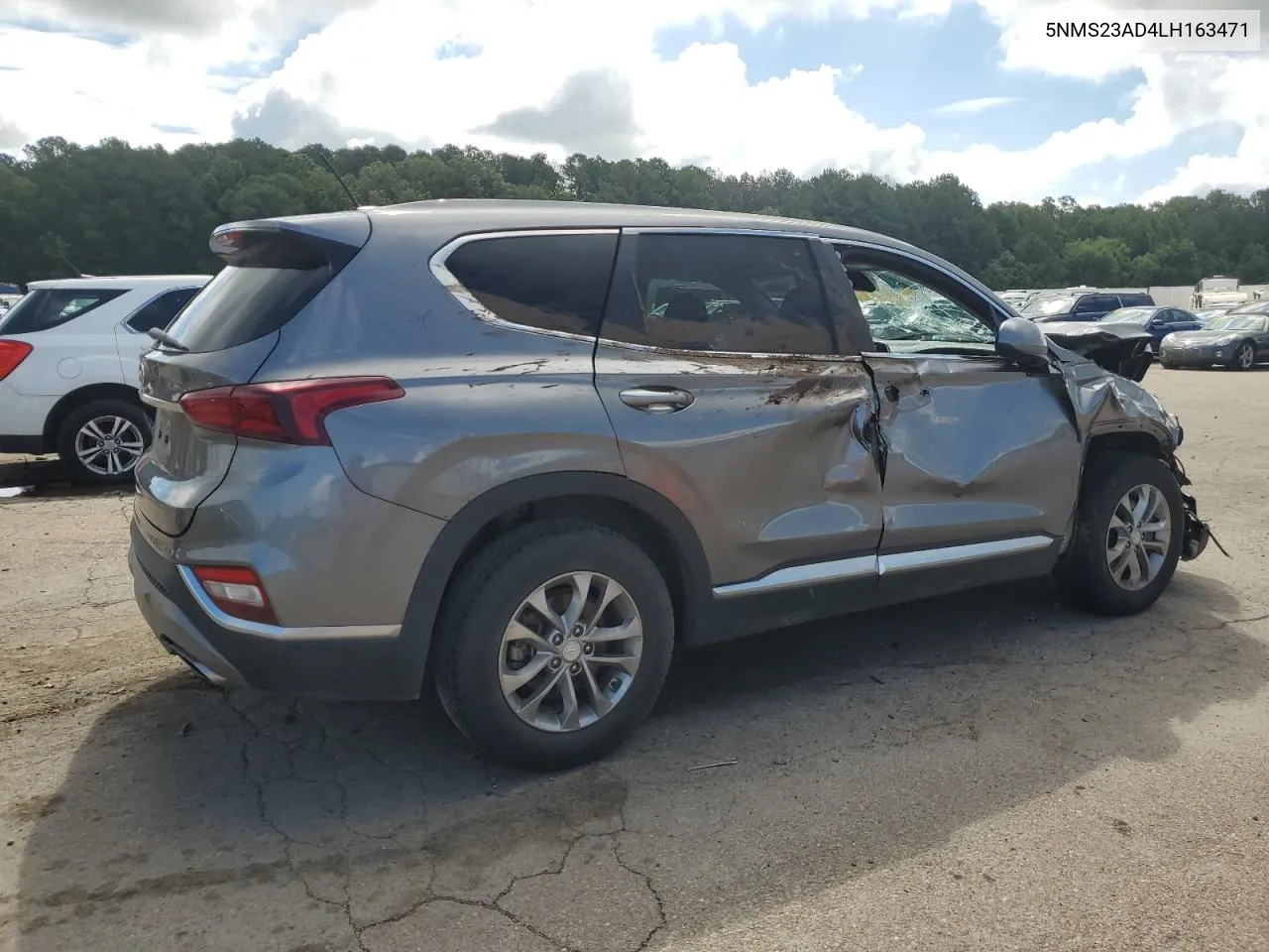 2020 Hyundai Santa Fe Se VIN: 5NMS23AD4LH163471 Lot: 61086554