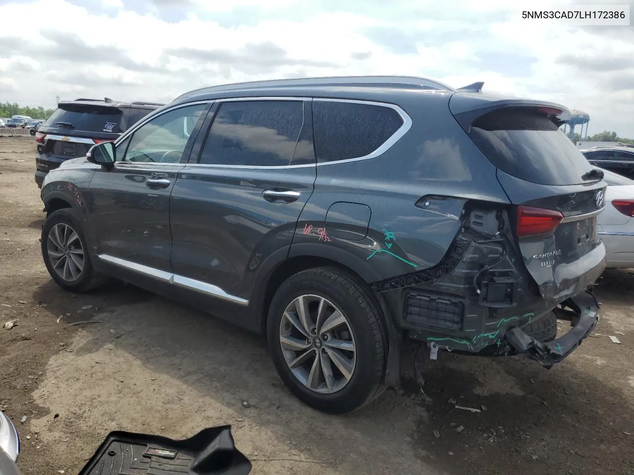 2020 Hyundai Santa Fe Sel VIN: 5NMS3CAD7LH172386 Lot: 61143574