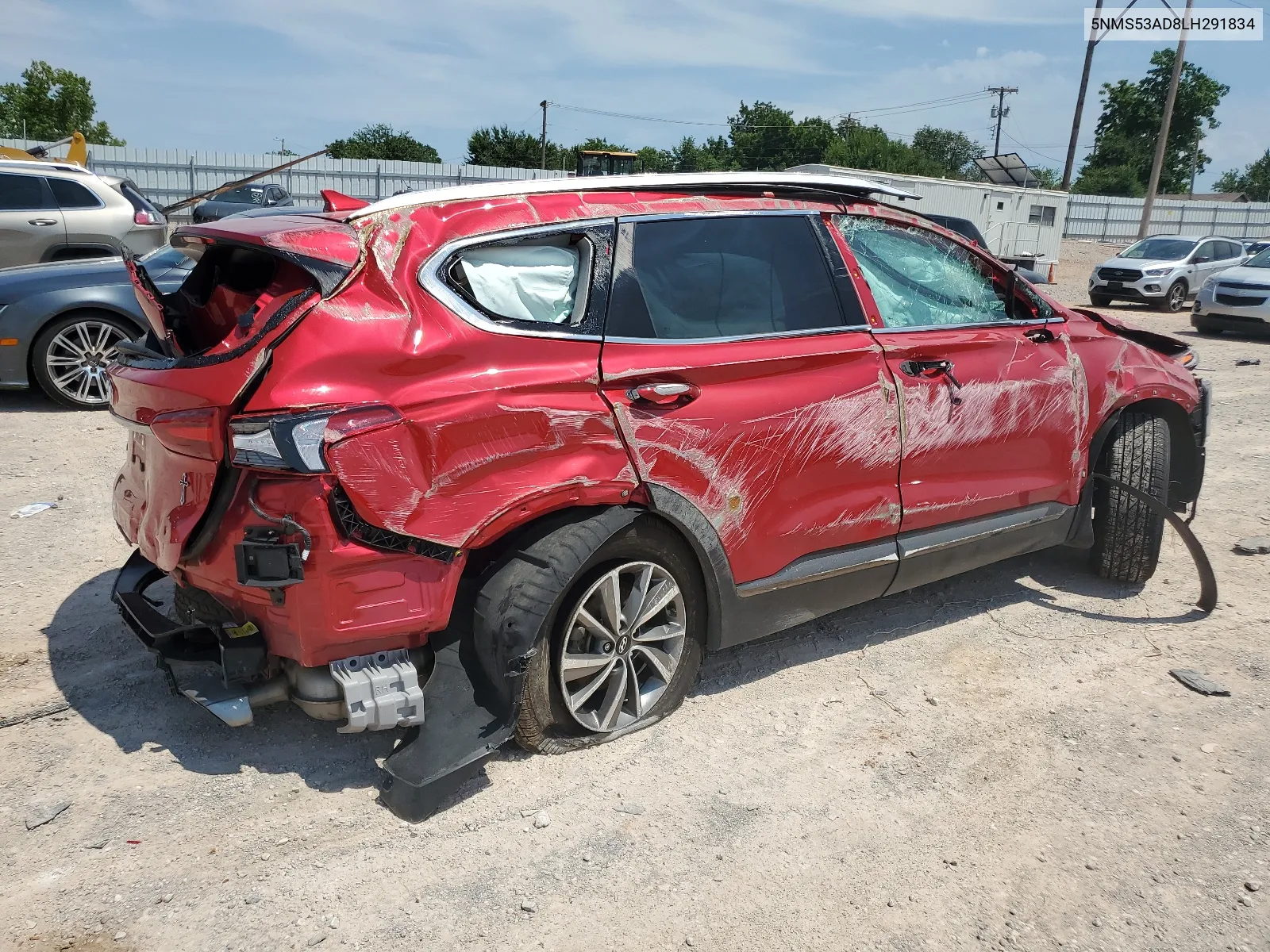 2020 Hyundai Santa Fe Limited VIN: 5NMS53AD8LH291834 Lot: 61856624