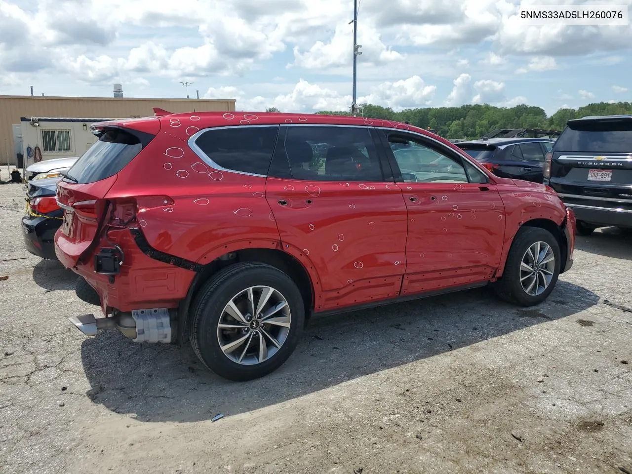 2020 Hyundai Santa Fe Sel VIN: 5NMS33AD5LH260076 Lot: 62517854