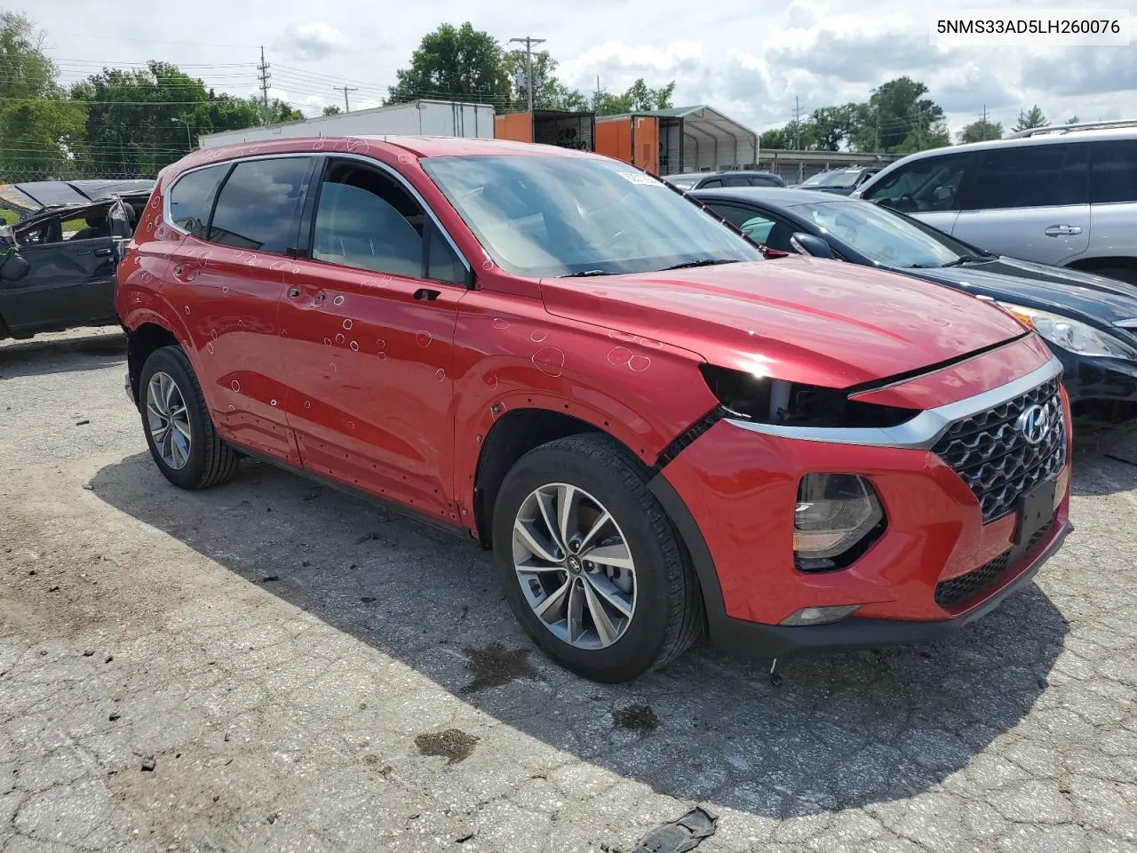 2020 Hyundai Santa Fe Sel VIN: 5NMS33AD5LH260076 Lot: 62517854