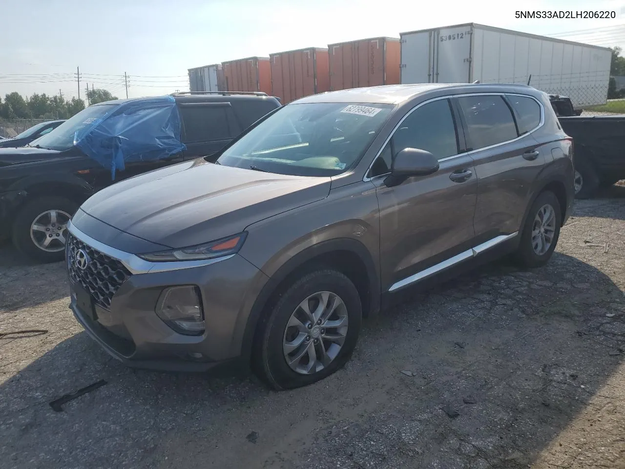 2020 Hyundai Santa Fe Sel VIN: 5NMS33AD2LH206220 Lot: 62799464