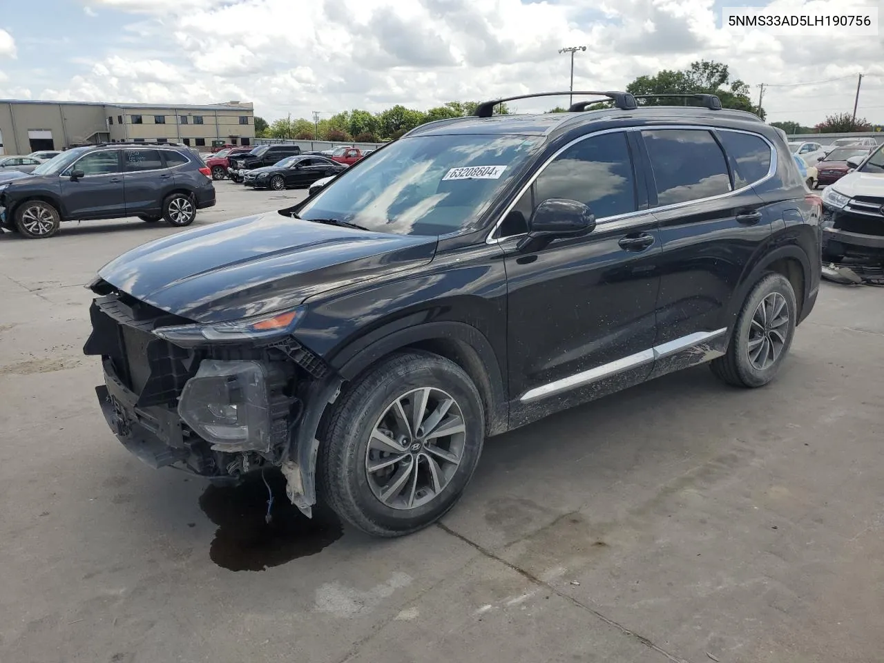 2020 Hyundai Santa Fe Sel VIN: 5NMS33AD5LH190756 Lot: 63208604