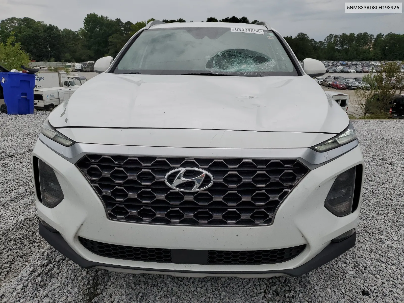 2020 Hyundai Santa Fe Sel VIN: 5NMS33AD8LH193926 Lot: 63434094