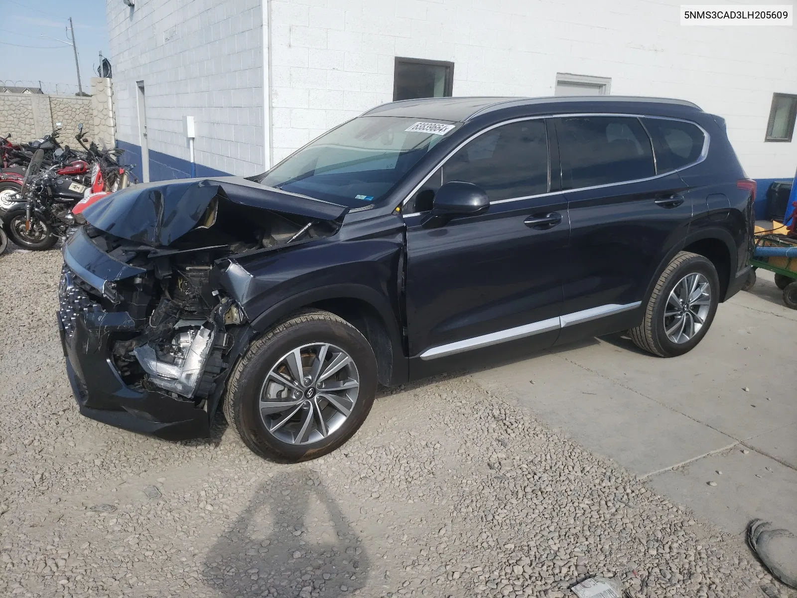 5NMS3CAD3LH205609 2020 Hyundai Santa Fe Sel