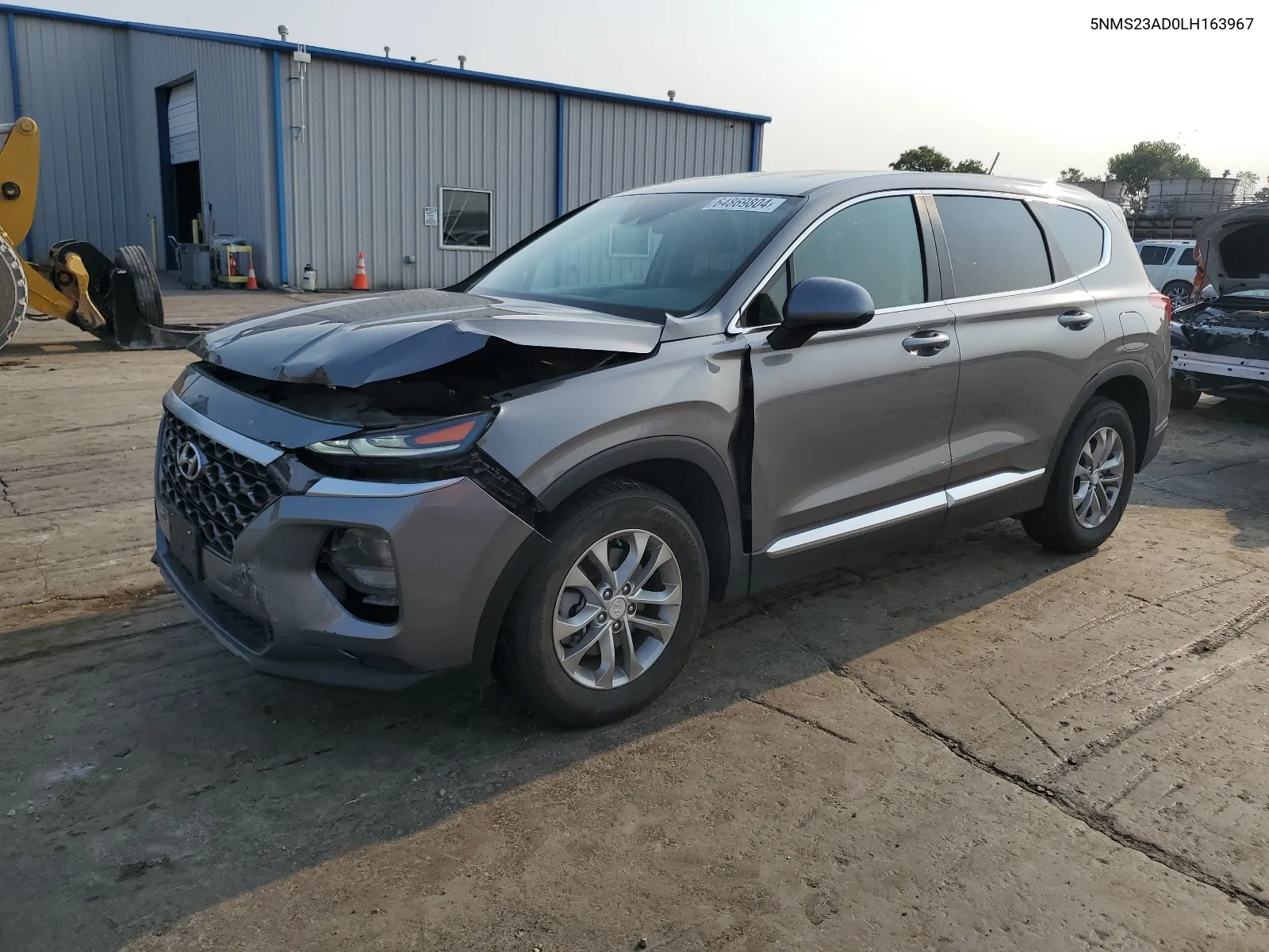 2020 Hyundai Santa Fe Se VIN: 5NMS23AD0LH163967 Lot: 64869804