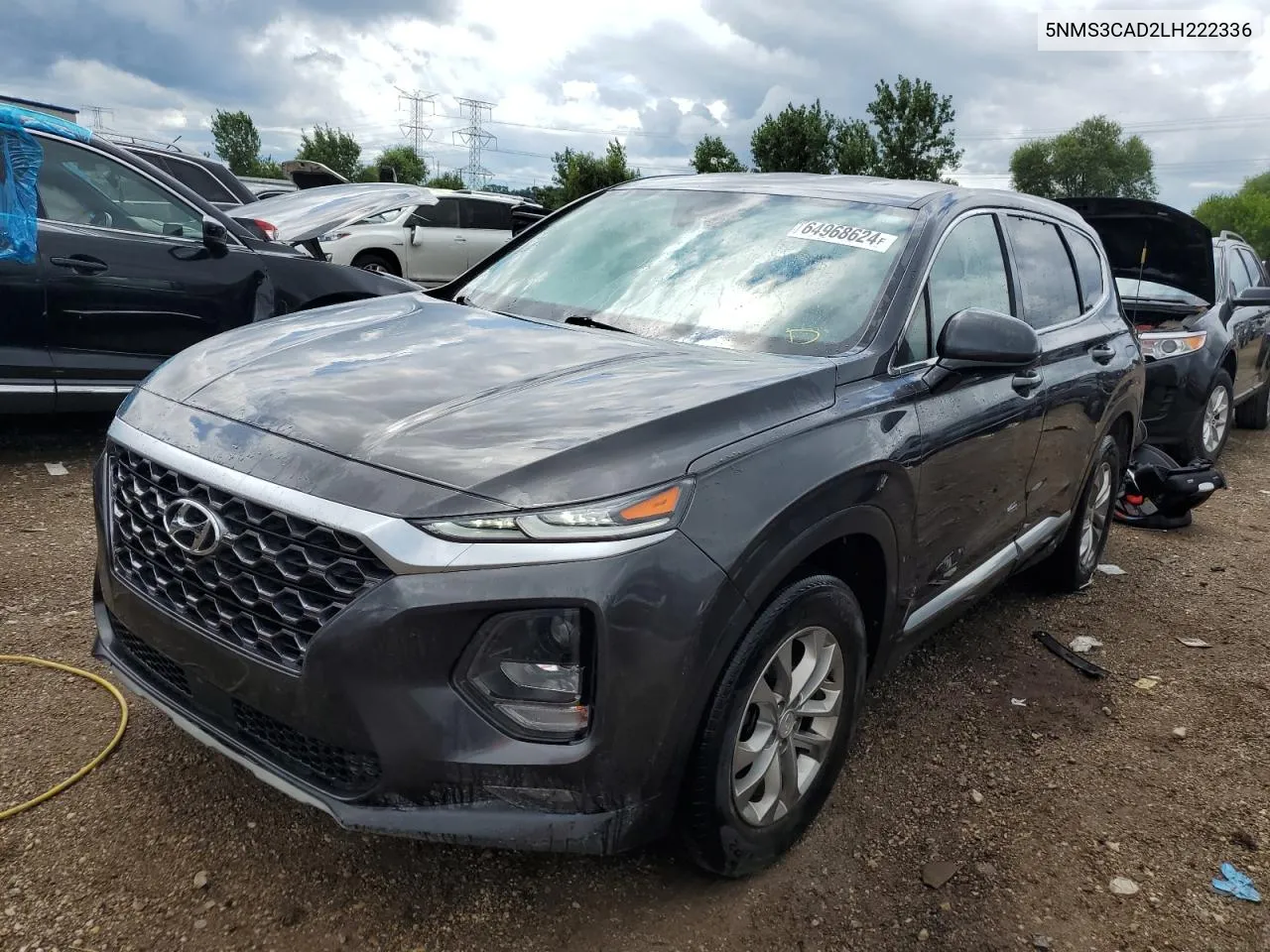 2020 Hyundai Santa Fe Sel VIN: 5NMS3CAD2LH222336 Lot: 64968624