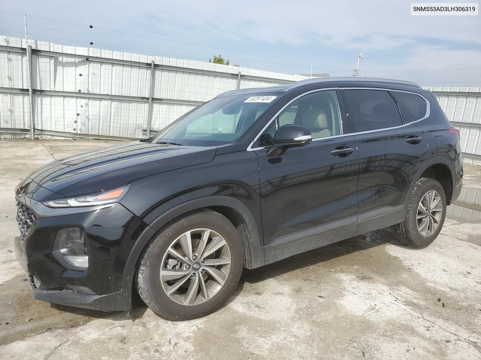 2020 Hyundai Santa Fe Limited VIN: 5NMS53AD3LH306319 Lot: 65297404