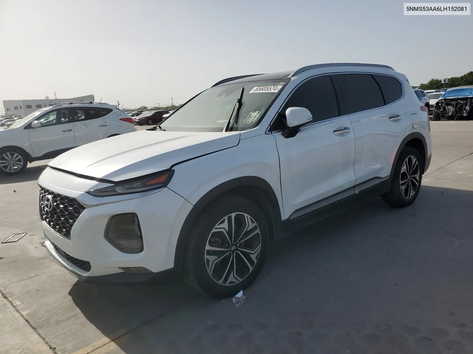 2020 Hyundai Santa Fe Limited VIN: 5NMS53AA6LH152081 Lot: 65605574