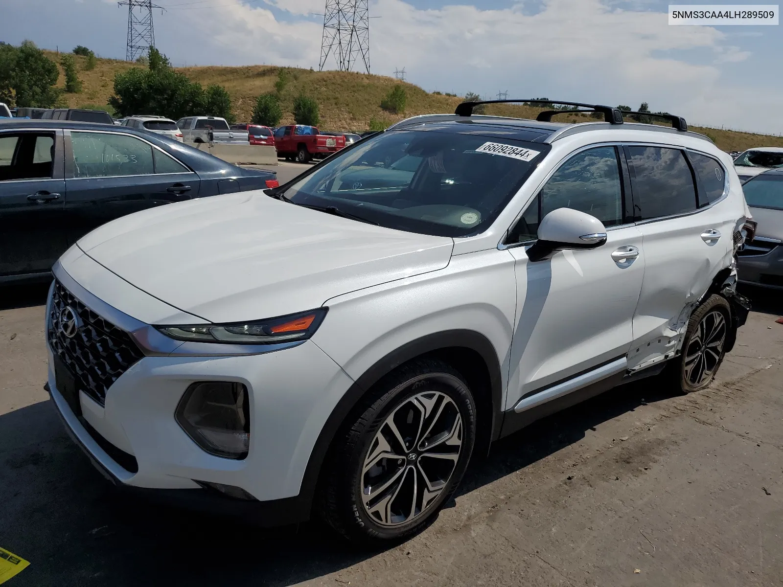 2020 Hyundai Santa Fe Sel VIN: 5NMS3CAA4LH289509 Lot: 66092844