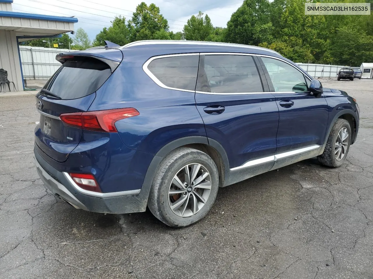 2020 Hyundai Santa Fe Sel VIN: 5NMS3CAD3LH162535 Lot: 66919764