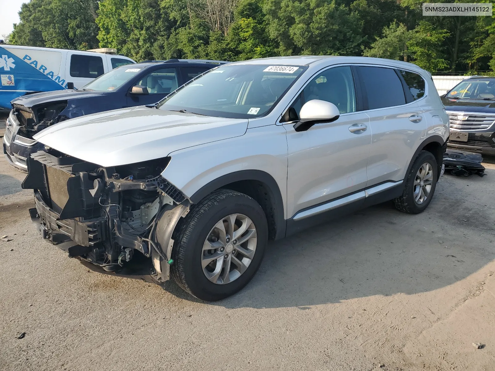 2020 Hyundai Santa Fe Se VIN: 5NMS23ADXLH145122 Lot: 67036674