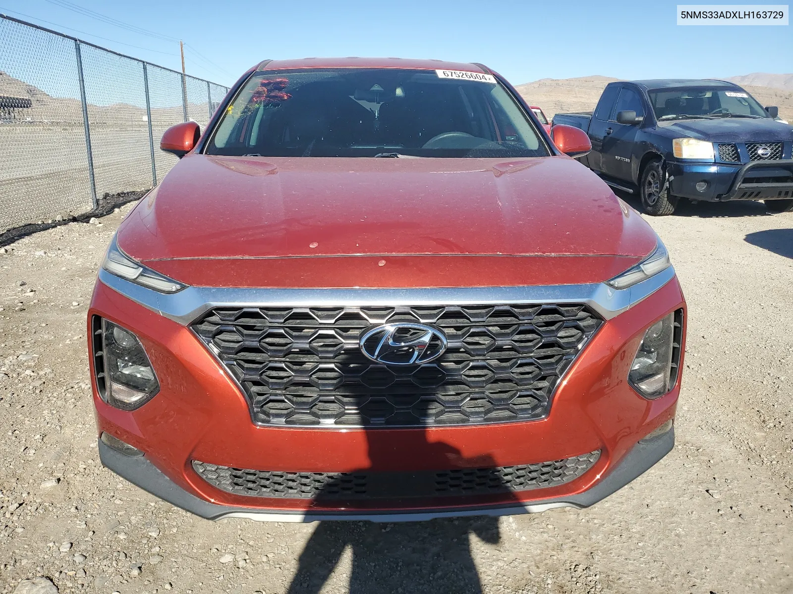 2020 Hyundai Santa Fe Sel VIN: 5NMS33ADXLH163729 Lot: 67526604