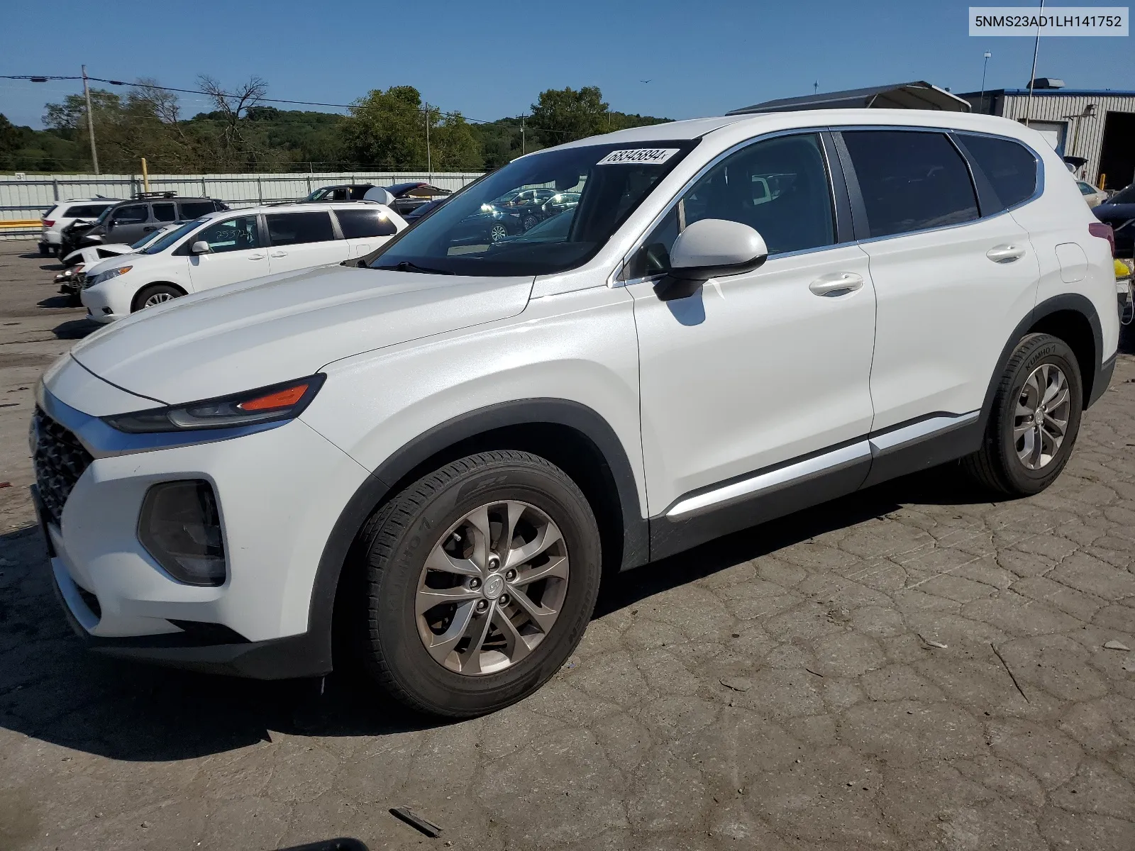 5NMS23AD1LH141752 2020 Hyundai Santa Fe Se