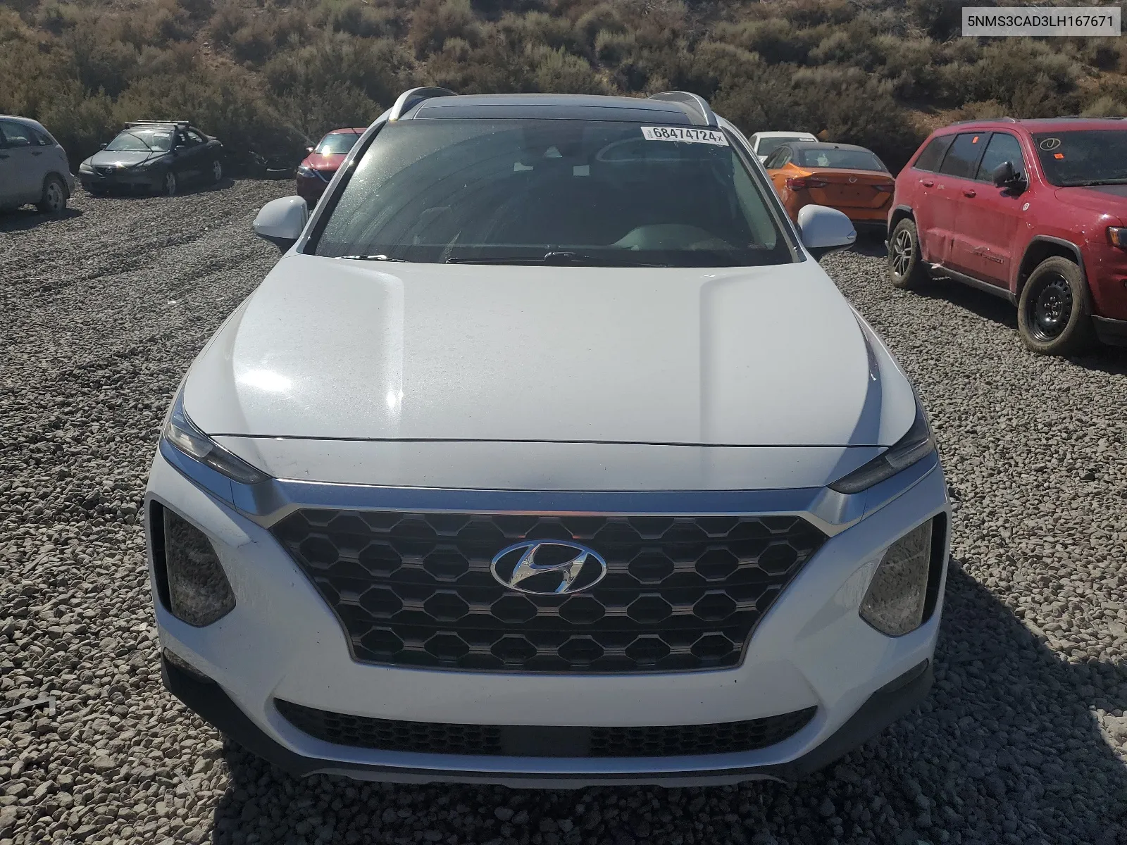 5NMS3CAD3LH167671 2020 Hyundai Santa Fe Sel