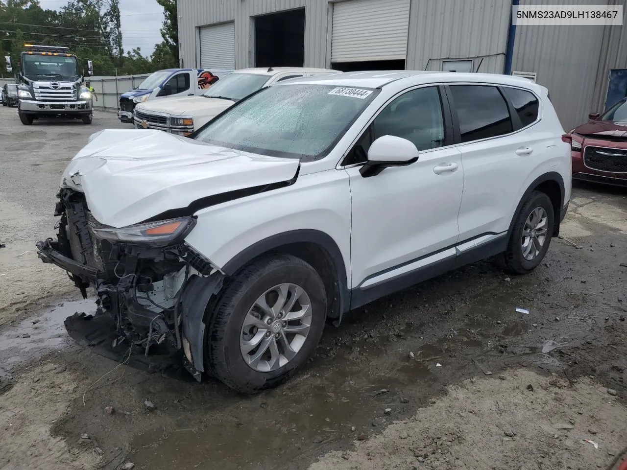 2020 Hyundai Santa Fe Se VIN: 5NMS23AD9LH138467 Lot: 68730444