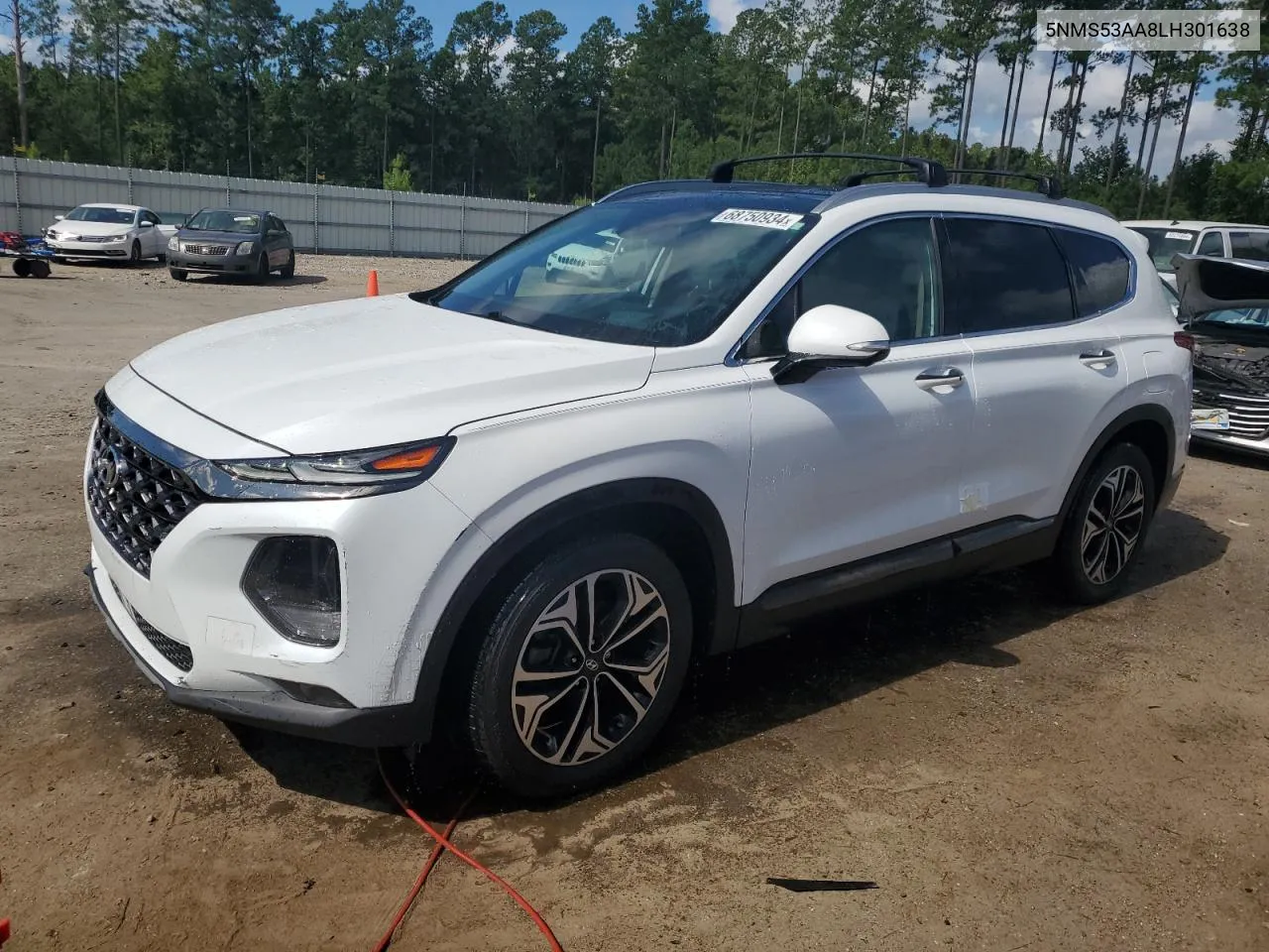 2020 Hyundai Santa Fe Limited VIN: 5NMS53AA8LH301638 Lot: 68750934