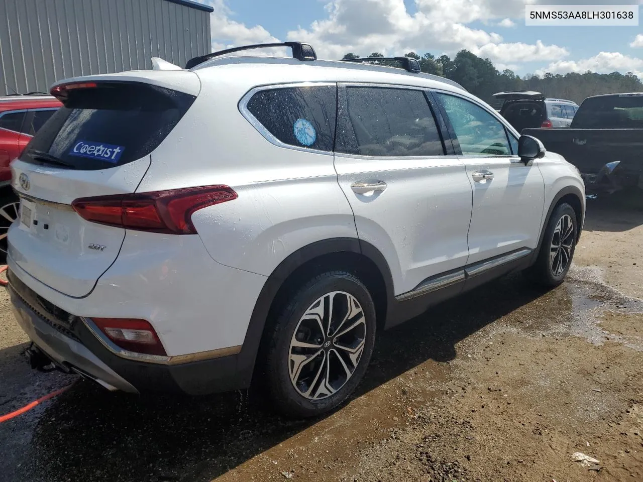 2020 Hyundai Santa Fe Limited VIN: 5NMS53AA8LH301638 Lot: 68750934