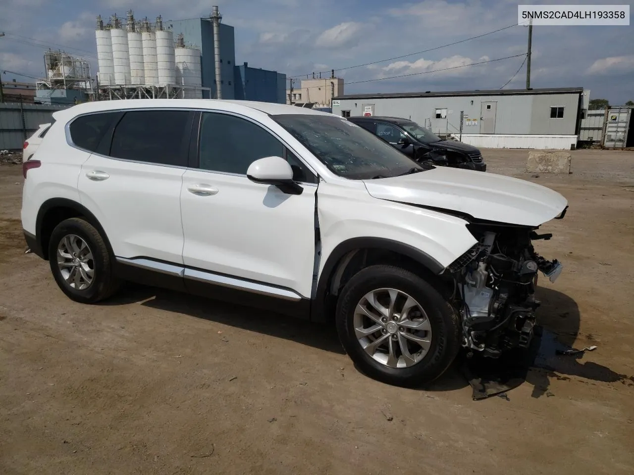 5NMS2CAD4LH193358 2020 Hyundai Santa Fe Se