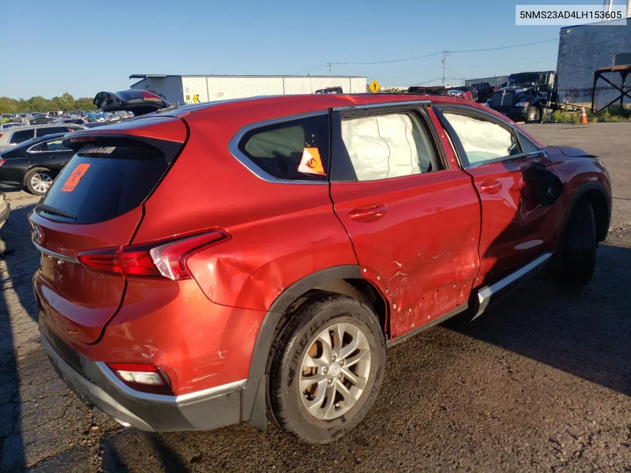 2020 Hyundai Santa Fe Se VIN: 5NMS23AD4LH153605 Lot: 69379414