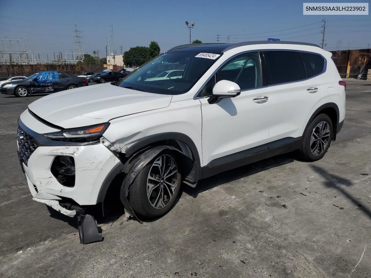 2020 Hyundai Santa Fe Limited VIN: 5NMS53AA3LH223902 Lot: 69485424