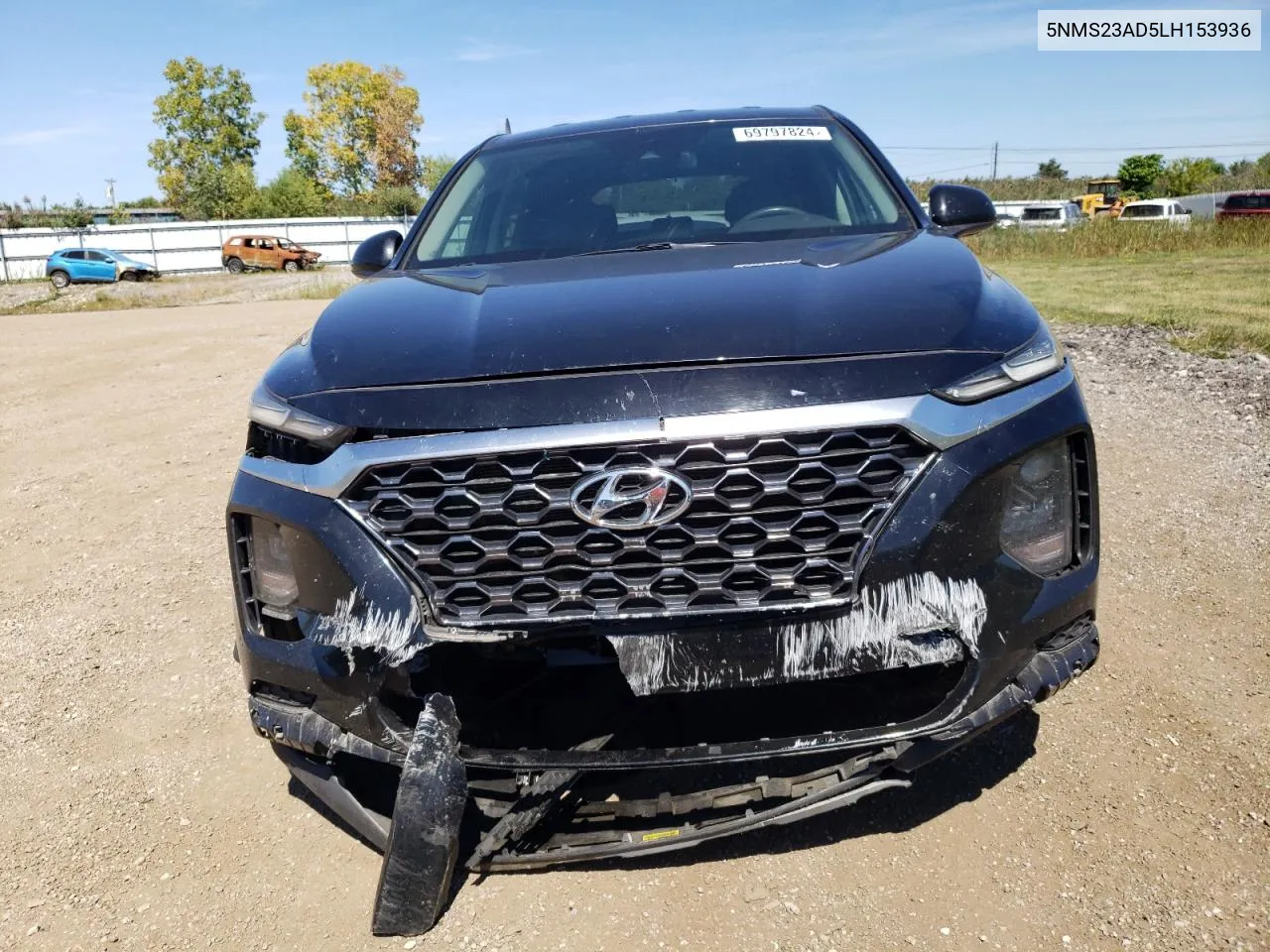 2020 Hyundai Santa Fe Se VIN: 5NMS23AD5LH153936 Lot: 69797824