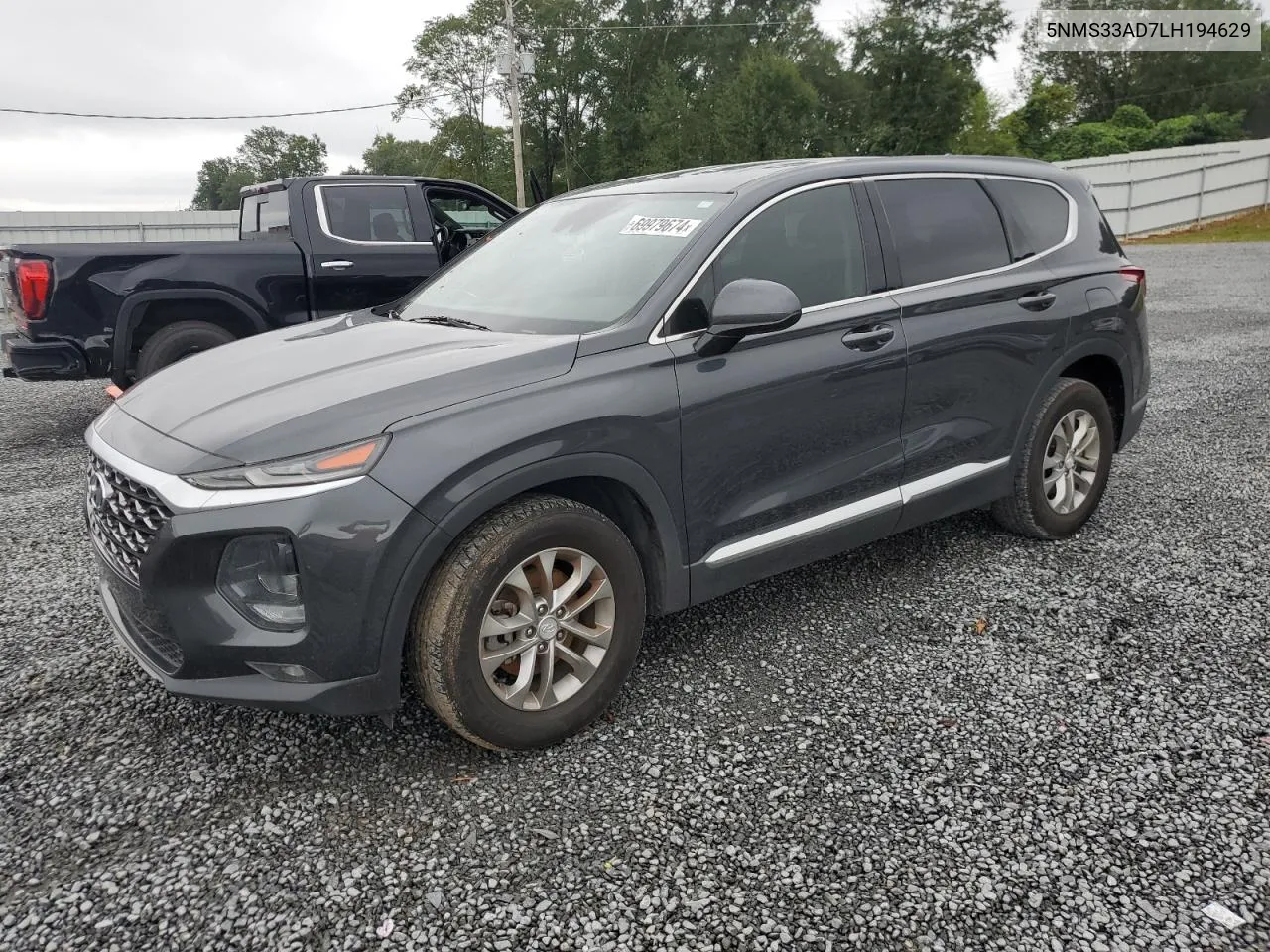 2020 Hyundai Santa Fe Sel VIN: 5NMS33AD7LH194629 Lot: 69979674