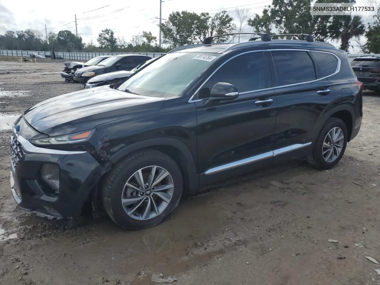 2020 Hyundai Santa Fe Sel VIN: 5NMS33AD8LH177533 Lot: 70174764