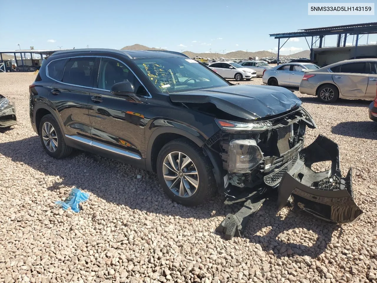 2020 Hyundai Santa Fe Sel VIN: 5NMS33AD5LH143159 Lot: 70343094