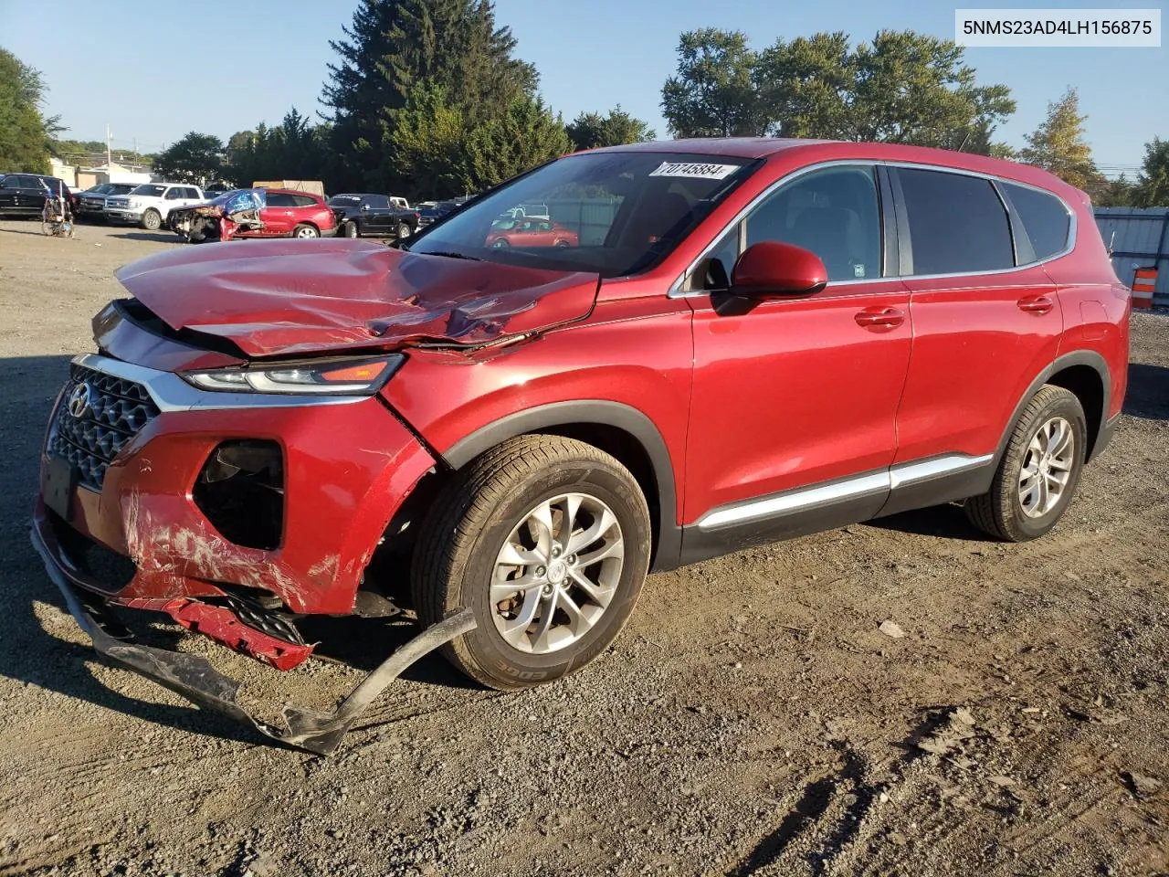 2020 Hyundai Santa Fe Se VIN: 5NMS23AD4LH156875 Lot: 70745884