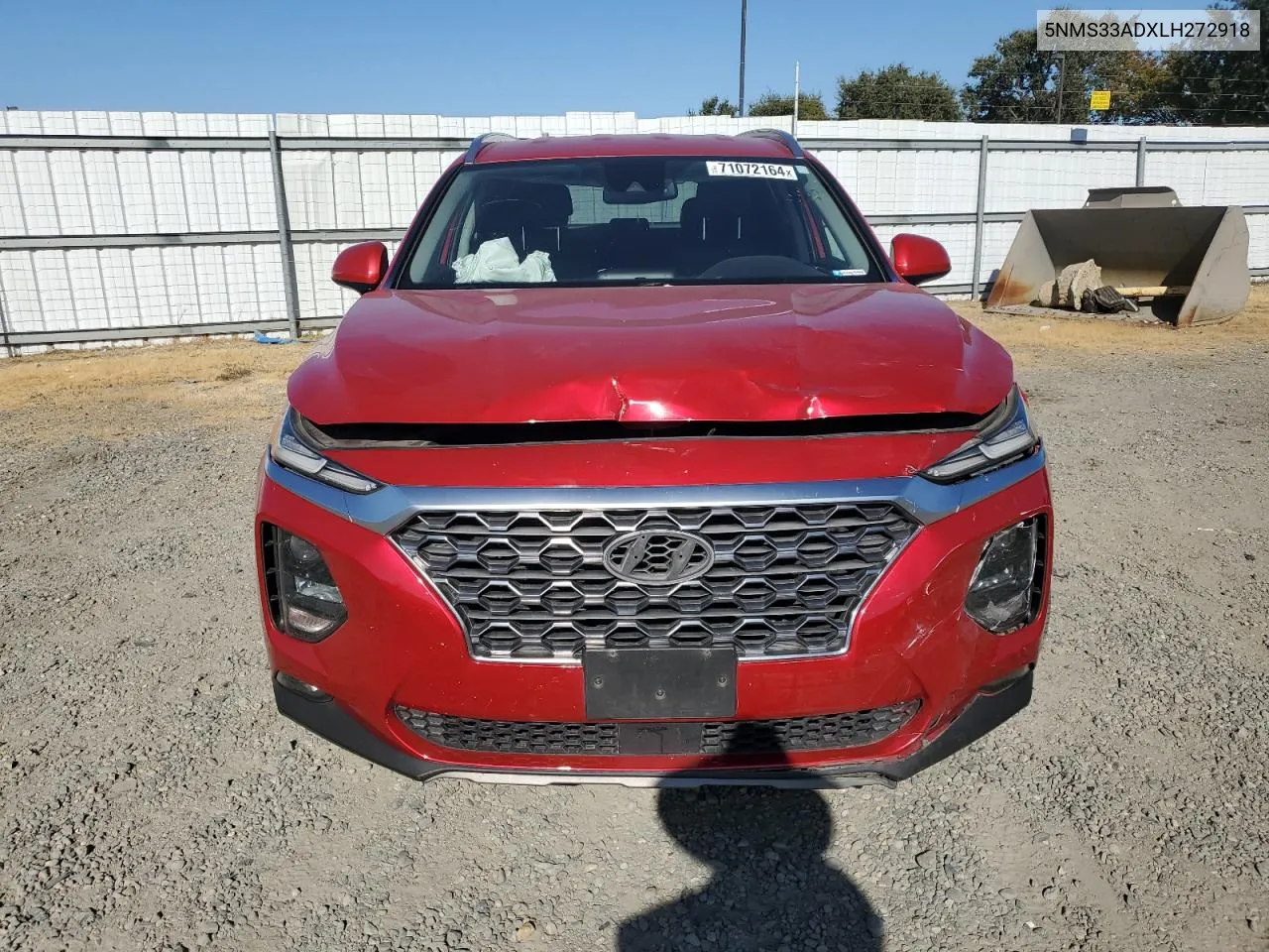 2020 Hyundai Santa Fe Sel VIN: 5NMS33ADXLH272918 Lot: 71072164