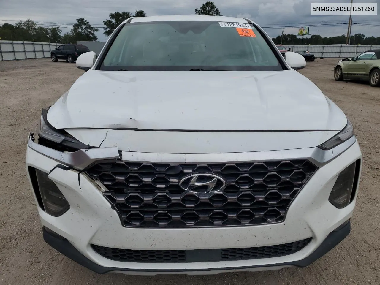 5NMS33AD8LH251260 2020 Hyundai Santa Fe Sel