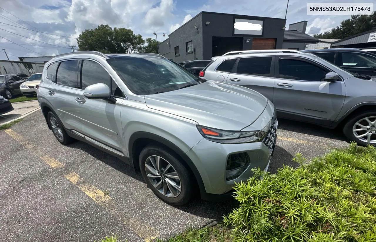 2020 Hyundai Santa Fe Limited VIN: 5NMS53AD2LH175478 Lot: 71316864