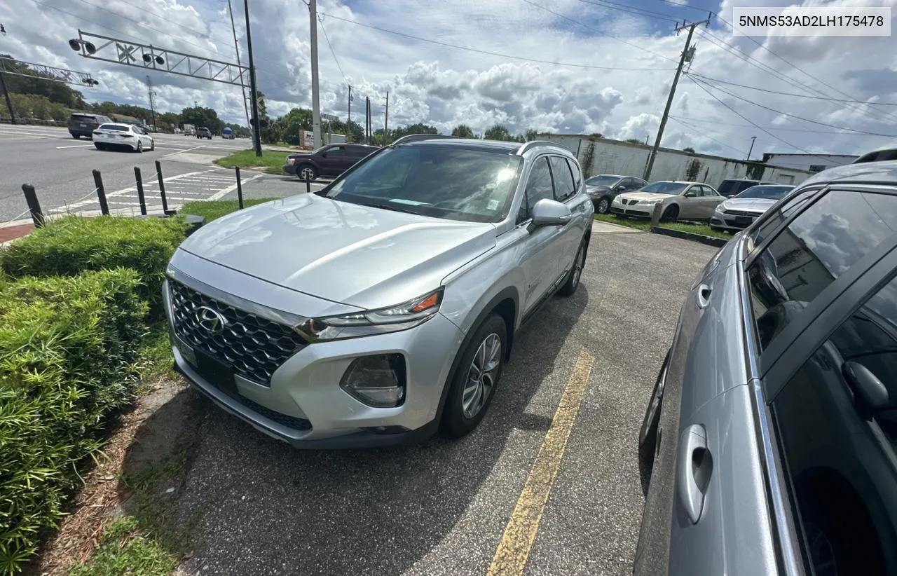 2020 Hyundai Santa Fe Limited VIN: 5NMS53AD2LH175478 Lot: 71316864