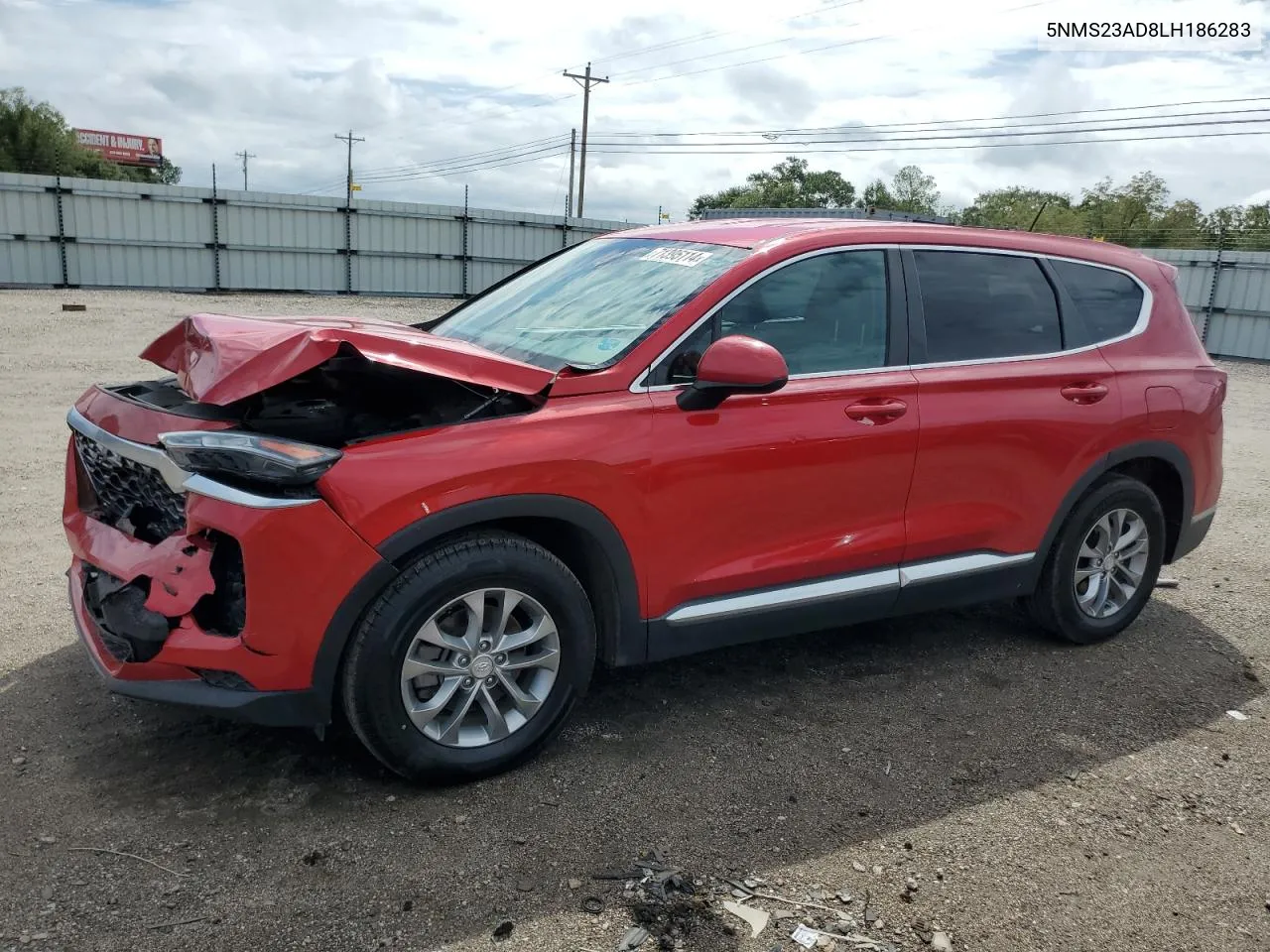 2020 Hyundai Santa Fe Se VIN: 5NMS23AD8LH186283 Lot: 71395114