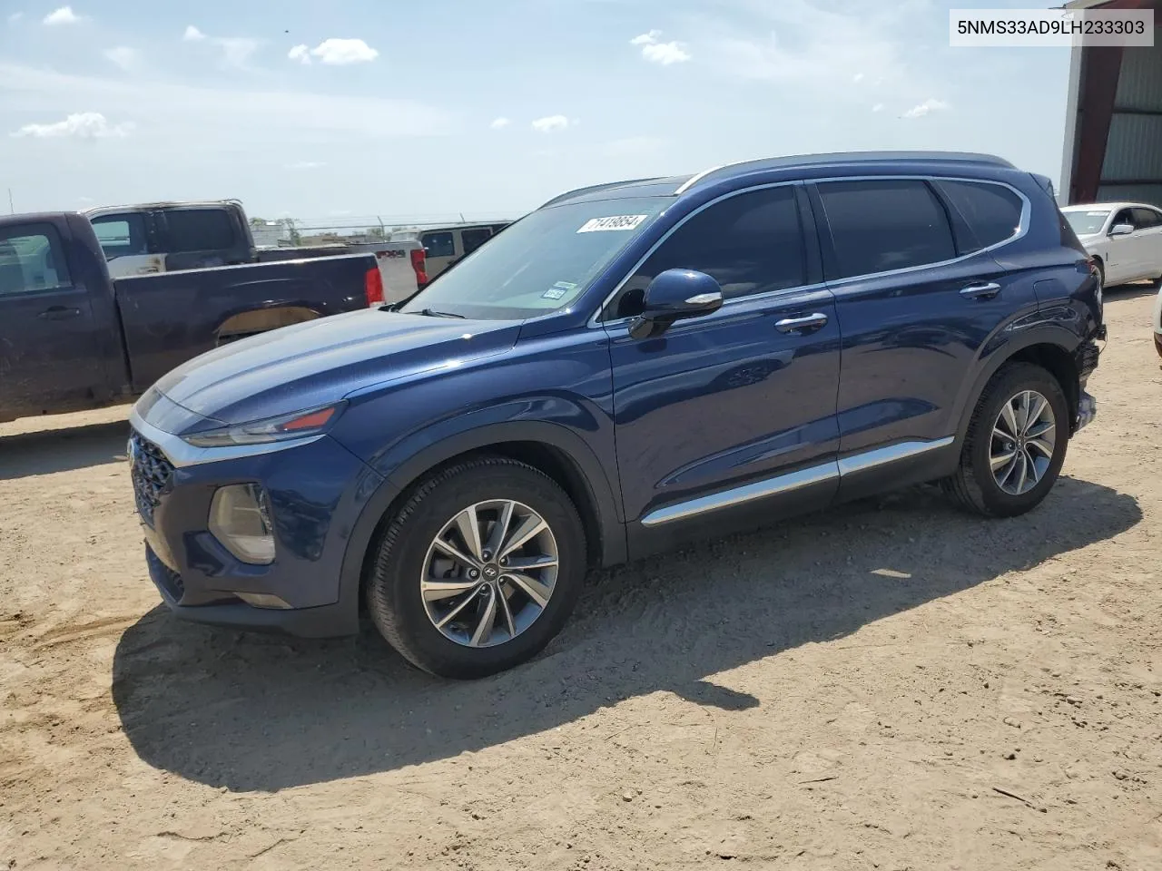 2020 Hyundai Santa Fe Sel VIN: 5NMS33AD9LH233303 Lot: 71419854