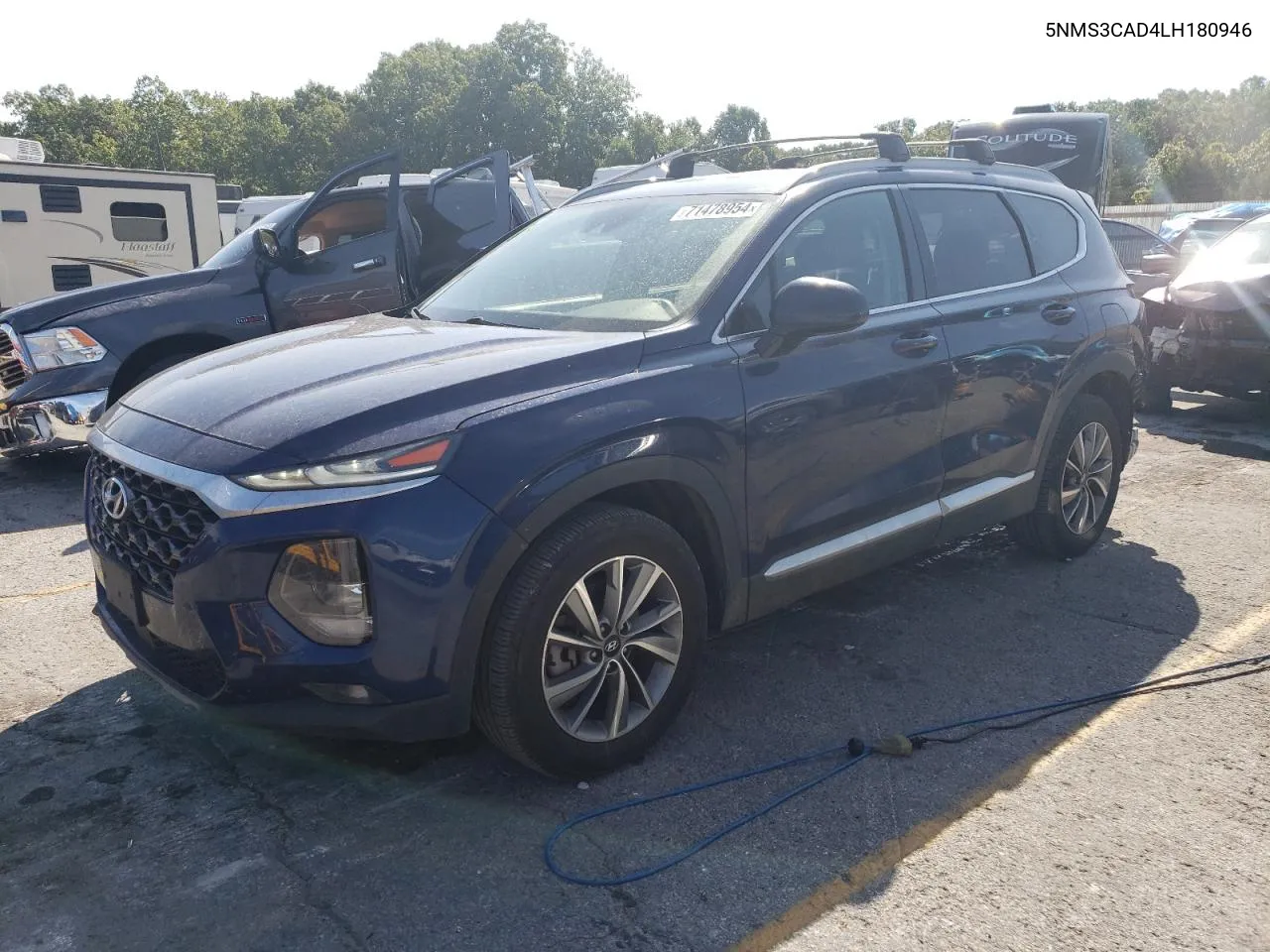 2020 Hyundai Santa Fe Sel VIN: 5NMS3CAD4LH180946 Lot: 71478954